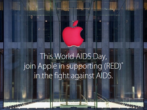 تغییر رنگ لگو اپل در آستانه‌ی روز جهانی ایدز (+عکس)