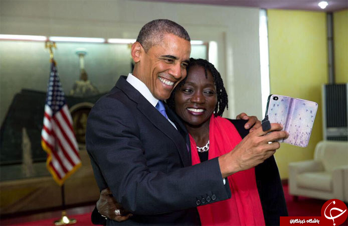 سلفی اوباما با خواهر آفریقایی‌اش (+عکس)