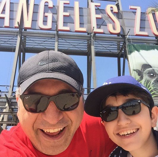 حمید فرخ نژاد و پسرش در لس آنجلس (عکس)