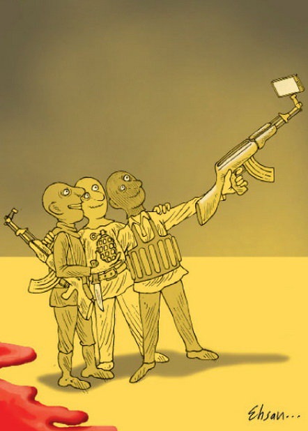 سلفی تروریست‌ها! (کاریکاتور)