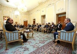دیدار نوروزی سلطانی فر با رئیس مجلس شورای اسلامی