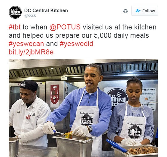 آشپزی اوباما در کاخ سفید (عکس)
