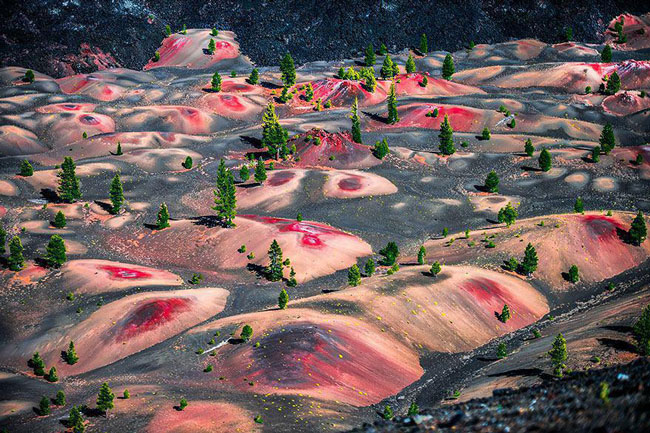 تپه های رنگارنگ در پارک ملی آمریکا (عکس)