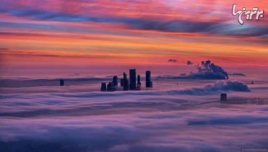 مسکو شناور روی ابرها (+عکس)