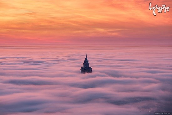 مسکو شناور روی ابرها (+عکس)