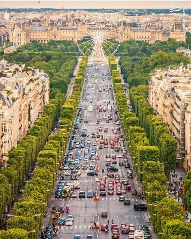 نمایی زیبا از شهر پاریس