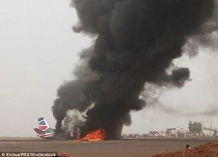 سقوط هواپیمای مسافری در سودان جنوبی