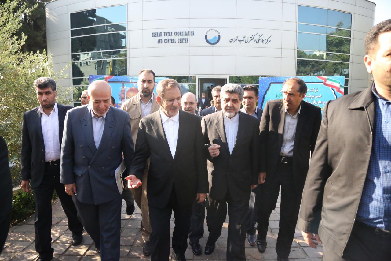 بازدید معاون اول رئیس‌جمهوری از مرکز کنترل آب تهران