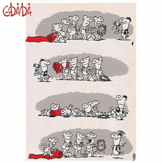 فرش قرمز برای عباس کیارستمی!(کاریکاتور)