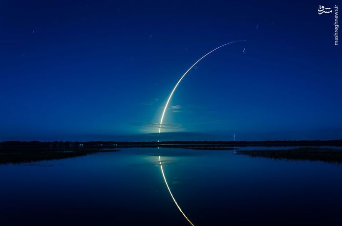 عکس زیبا از پرتاب موشک فالکون