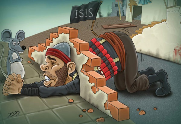 داعش دنبال سوراخ موش! (کاریکاتور)
