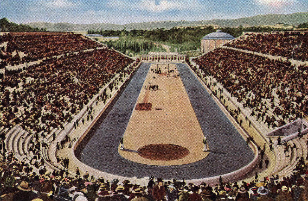 تصویری از اولین دوره بازی های المپیک در شهر آتن