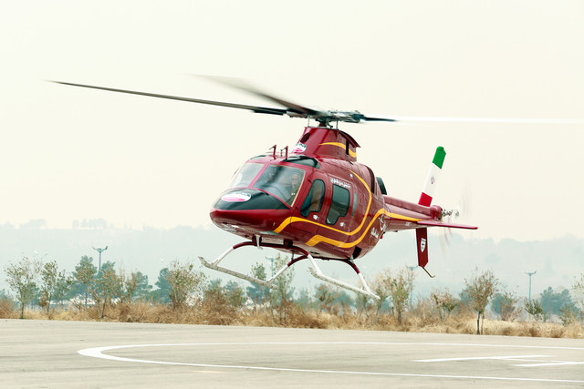 پرواز بالگرد امدادی برای انتقال دو مصدوم به خرم‌آباد
