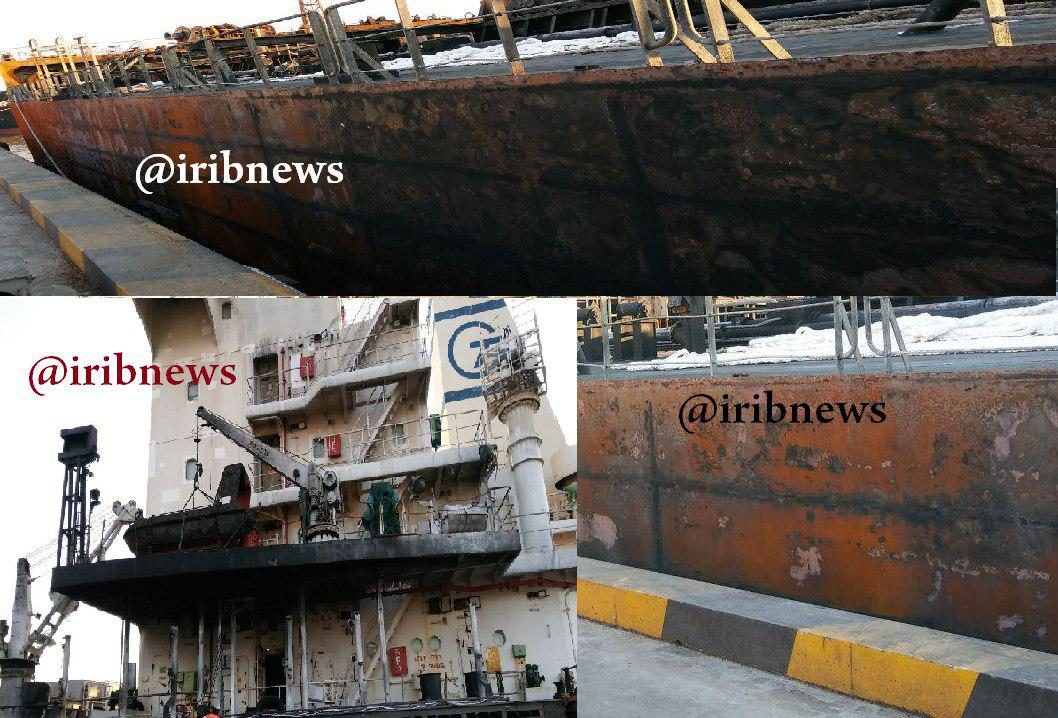 آثار بجا مانده از انفجار در کشتی کریستال (عکس)