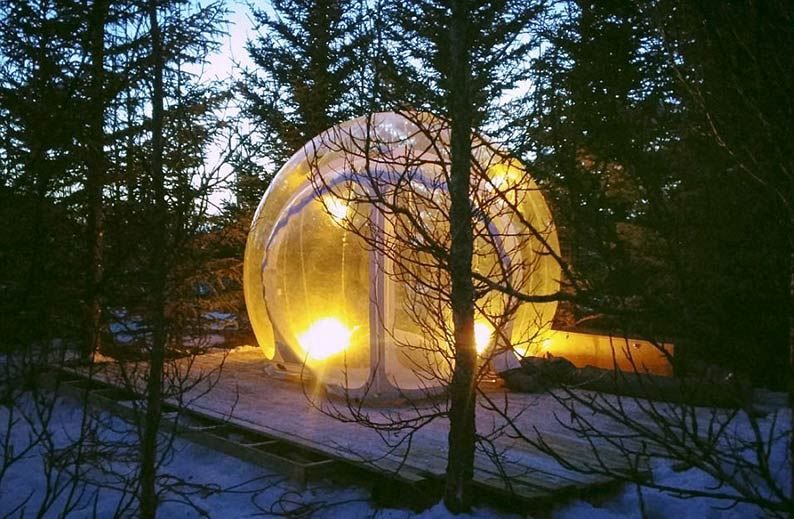اقامتی آرام در هتل‌های حبابی ایسلند (+عکس)