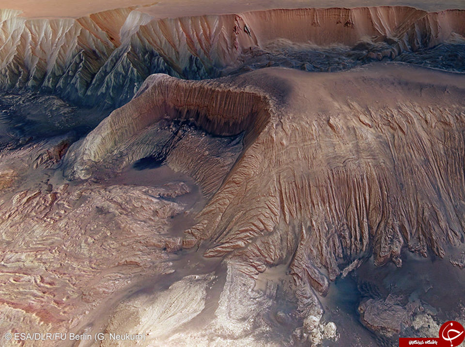 فروپاشی گودال هیبز در مریخ در عکس روز ناسا (عکس)