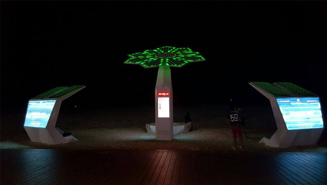 نخل‌های دوبی هوشمند و خورشیدی می‌شوند(+ عکس)