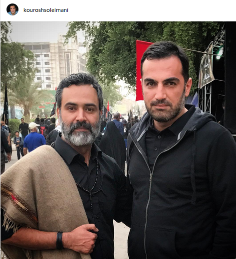عکس یادگاری دو بازیگر ایرانی در نجف