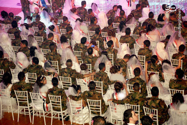 جشن ازدواج گروهی سربازان ارتش سوریه (+عکس)