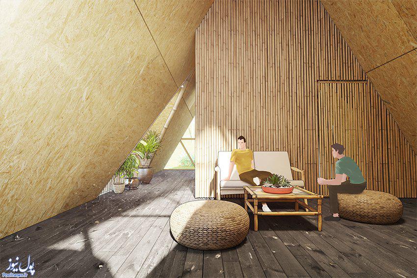 خانه هایی خلاقانه و مقاوم در برابر زلزله از جنس بامبو(+عکس)