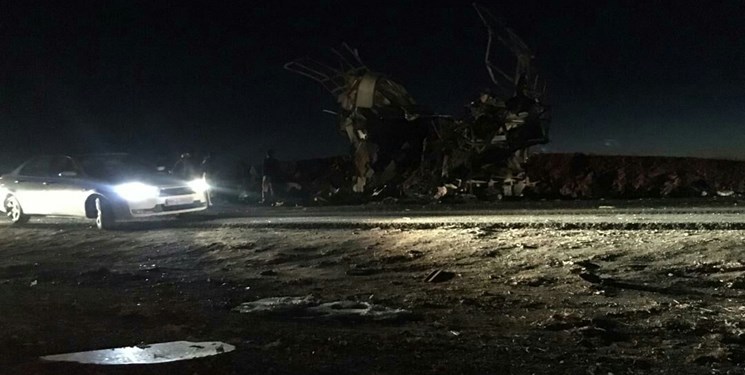 حمله انتحاری تروریستهای تکفیری به اتوبوس کارکنان سپاه