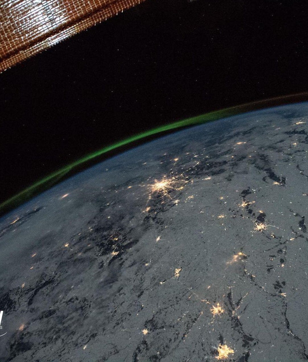 نمای شبانگاهی زمین از ایستگاه فضایی بین المللی (عکس)