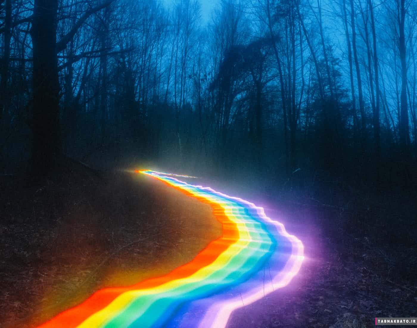 جاده رنگین کمانی زیبا در آمریکا (+عکس)
