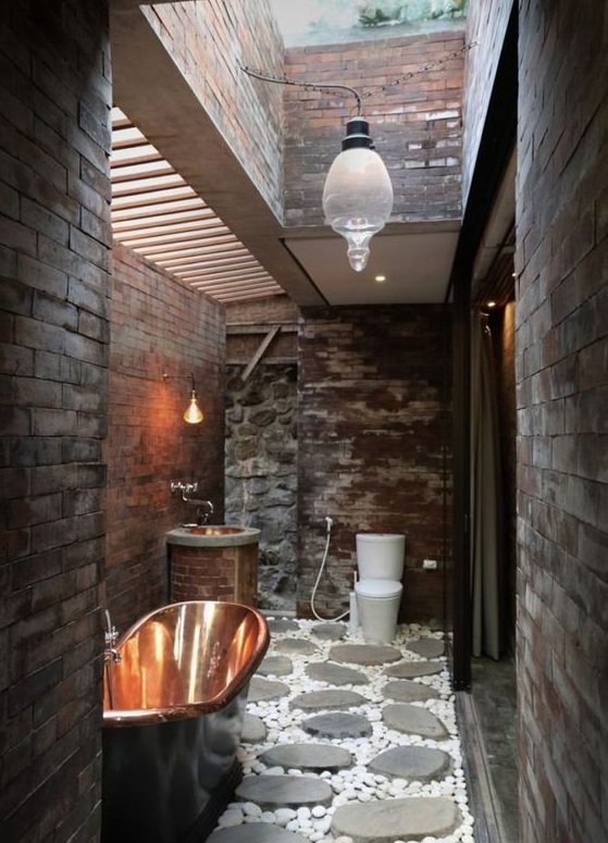 تزیین حمام و دستشویی با سنگریزه و قلوه سنگ