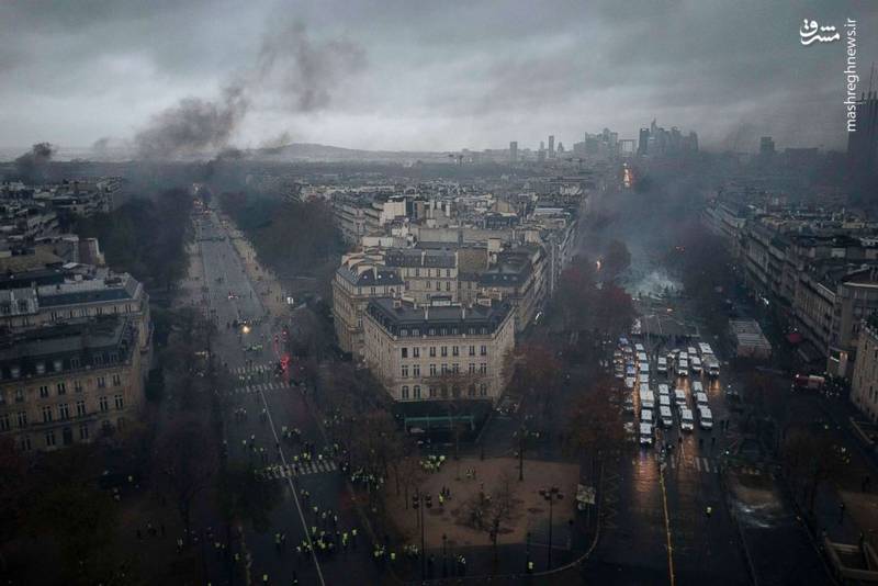 نمایی از شهر «پاریس» پس از اعتراضات (عکس)