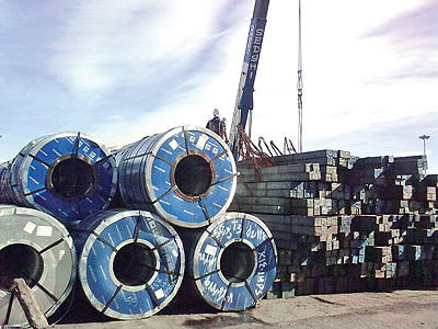 صادرات فولاد به یک میلیون تن در ماه رسید