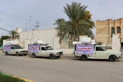 آبگرمکن های اهدایی بانک رفاه به شهروندان سیل زده بوشهری