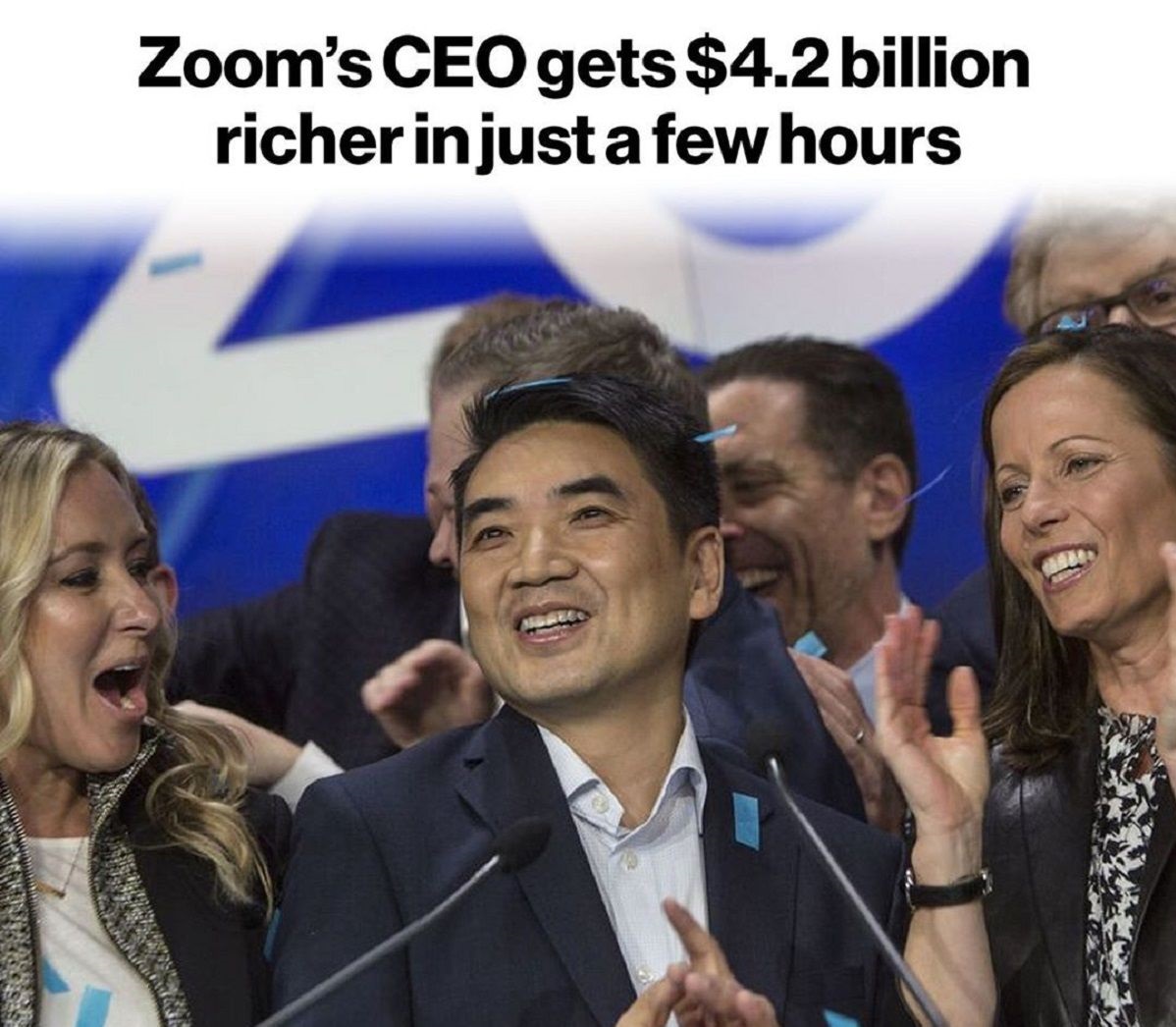 ثروت مدیر عامل زوم 4 میلیارد دلار افزایش یافت