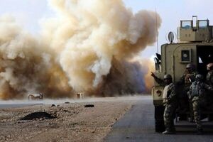کاروان لجستیک ارتش آمریکا در بغداد هدف قرار گرفت