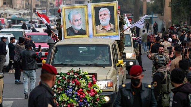 تظاهرات عراقی‌ها در دومین سالروز شهادت سرداران مقاومت