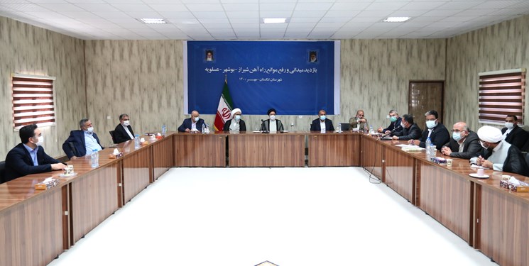 آیت‌الله رئیسی: پیشرفت ۲۰ درصدی پروژه 14ساله راه‌آهن شیراز-– بوشهر- عسلویه قابل توجیه نیست