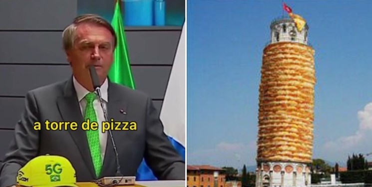 گاف جدید بولسونارو: از برج پیتزا در ایتالیا دیدن کردم!