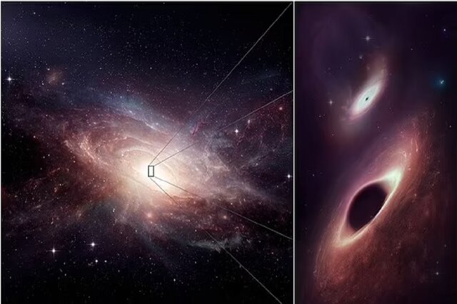 کشف دو سیاه‌چاله در حال بلعیدن همه چیز