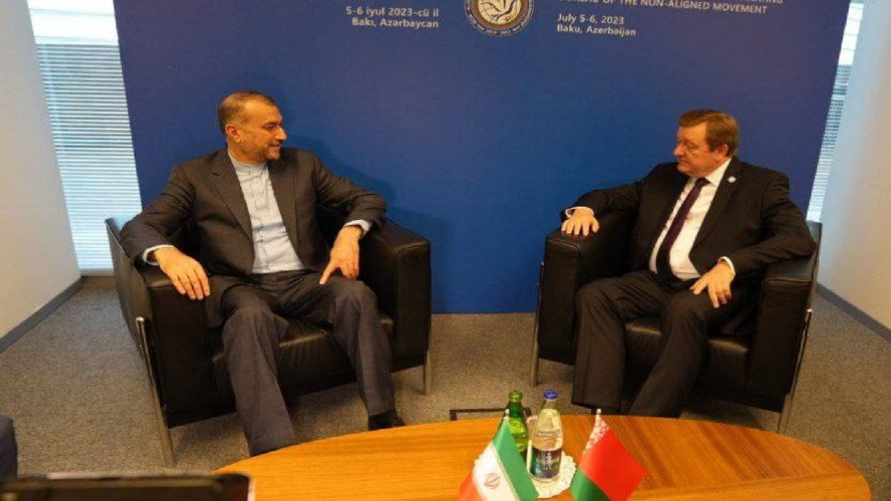 دیدار وزرای خارجه ایران و بلاروس در باکو