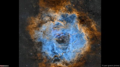 «روزتا ان بی وی 5» در کنار یک ابر مولکولی در صورت فلکی «تک‌شاخ» دیده می‌شود. 