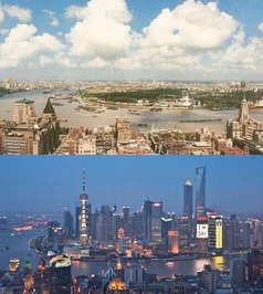 شانگهای سال ۱۹۹۰ در مقایسه با شانگهای سال ۲۰۱۰