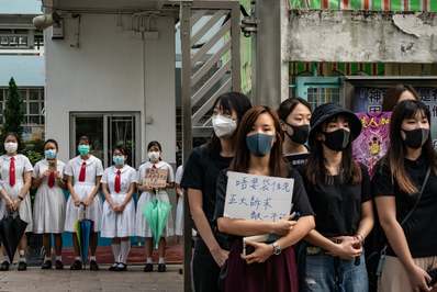 تظاهرات دانش آموزان هنگ کنگی علیه چین