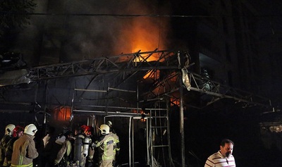 آتش سوزی در یک کلینیک درمانی در خیابان شریعتی تهران 
